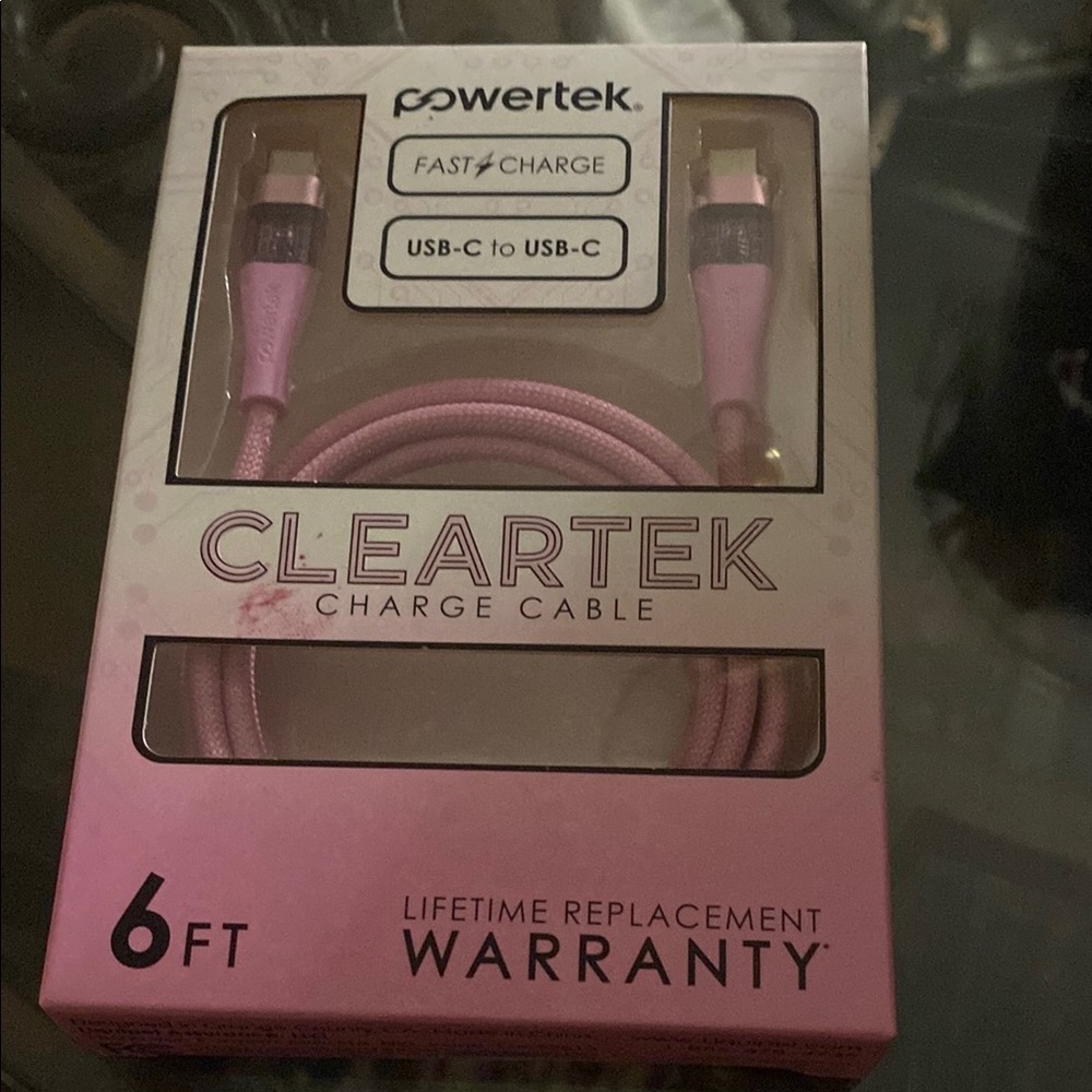 Pink USB-C to USB-C Charge Cable